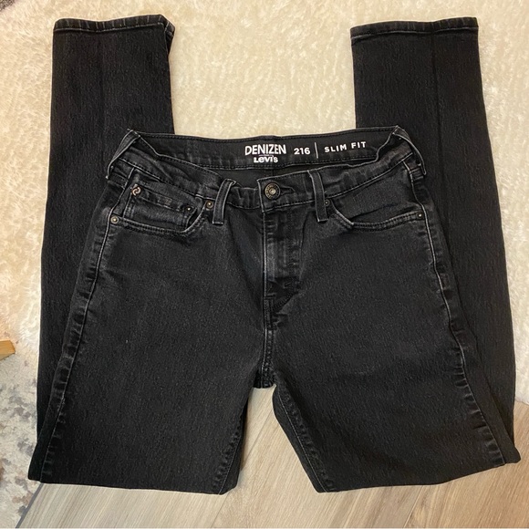 Denizen from Levi's Men's Black Slim Fit Jeans - Picture 1 of 5